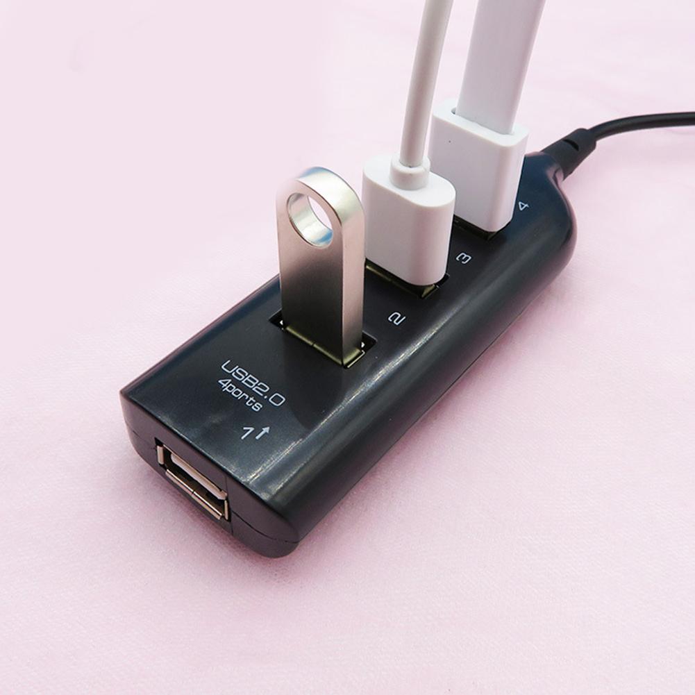 4-Port Charging Tool Usb 2.0 Hub with 1.6-Foot Cable Supports Hot-Swappable Low-Power Splitter Electronics