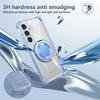 KEYSION Transparent Case for MagSafe for Samsung Galaxy S24 FE 5G 360° Magnetic Ring Stand Wireless Charging Clear Phone Cover