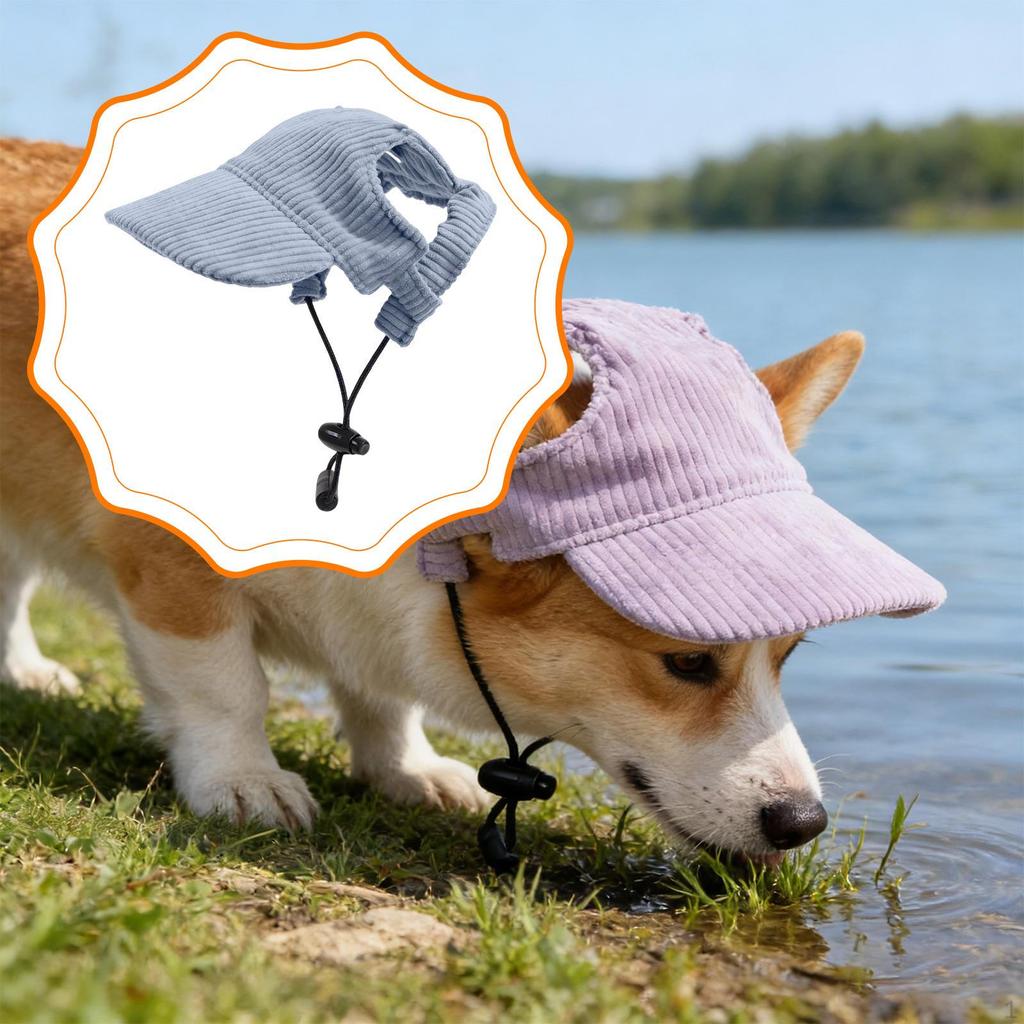 Dog Baseball Adjustable Fashion Corduroy Comfortable Puppy Sunbonnet Sun Protection Hat for