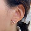 47Bag 925 Silver Ribbon Silver Earrings Hola