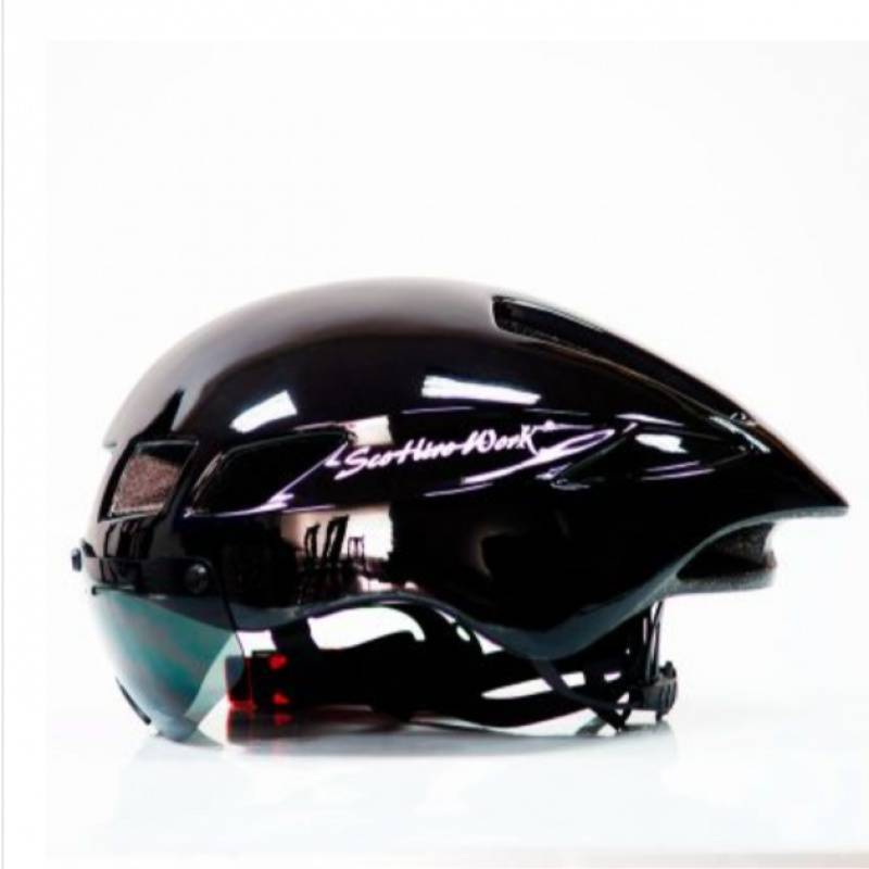 Goggles bicycle helmet integrated mountain road pneumatic goggles roller skating wind breaking electric vehicle helmet