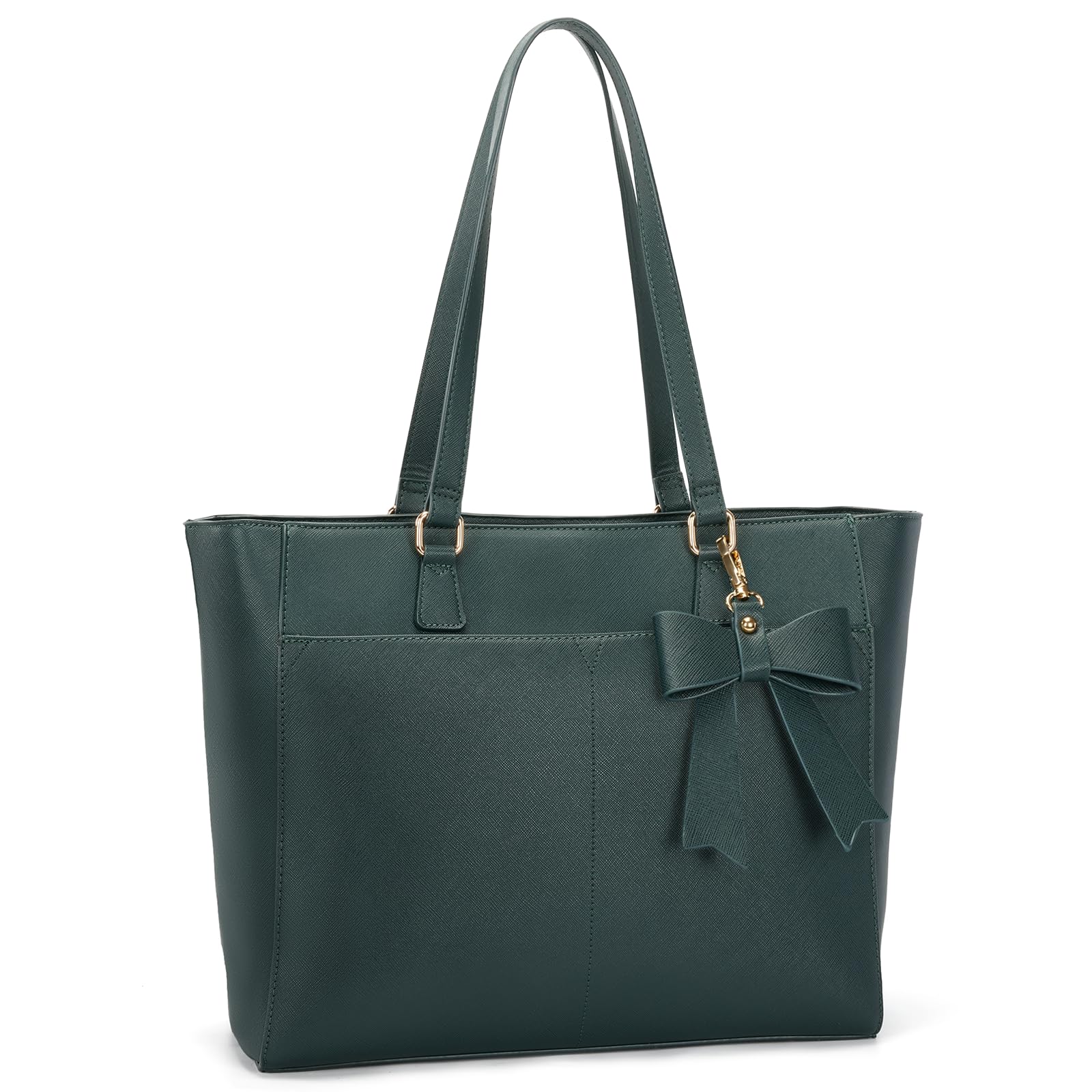 Женская сумка RAINSMORE для собеседований, Самостоящая, Вмещает 15,6-дюймовые ноутбуки, Водоотталкивающая, Большой объем, С дновыми ножками, 2-сторонняя, Совместима с форматом A4,