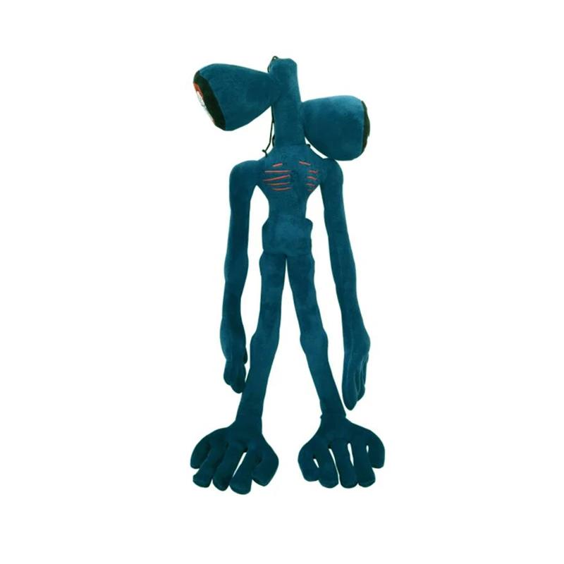 55CM Biegbarer Sirenenkopf Plüschspielzeug Bürodekoration Stehender Sirenenkopf Stofftier Desktop-Ornamente Plüschpuppen blau