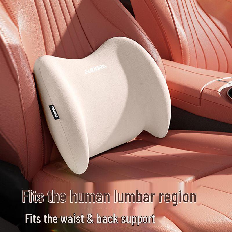 Car Lumbar Support Headrest & Back Cushion for Driving Comfort