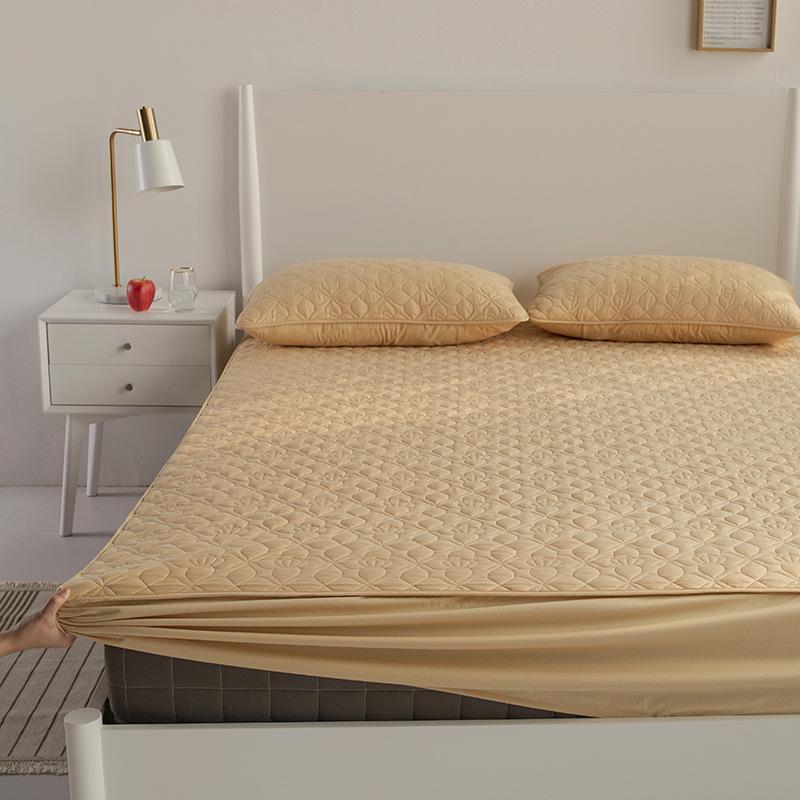 High-Density Quilted Cotton Mattress Protector with Pillowcase - Non-Slip, Thickened Fit