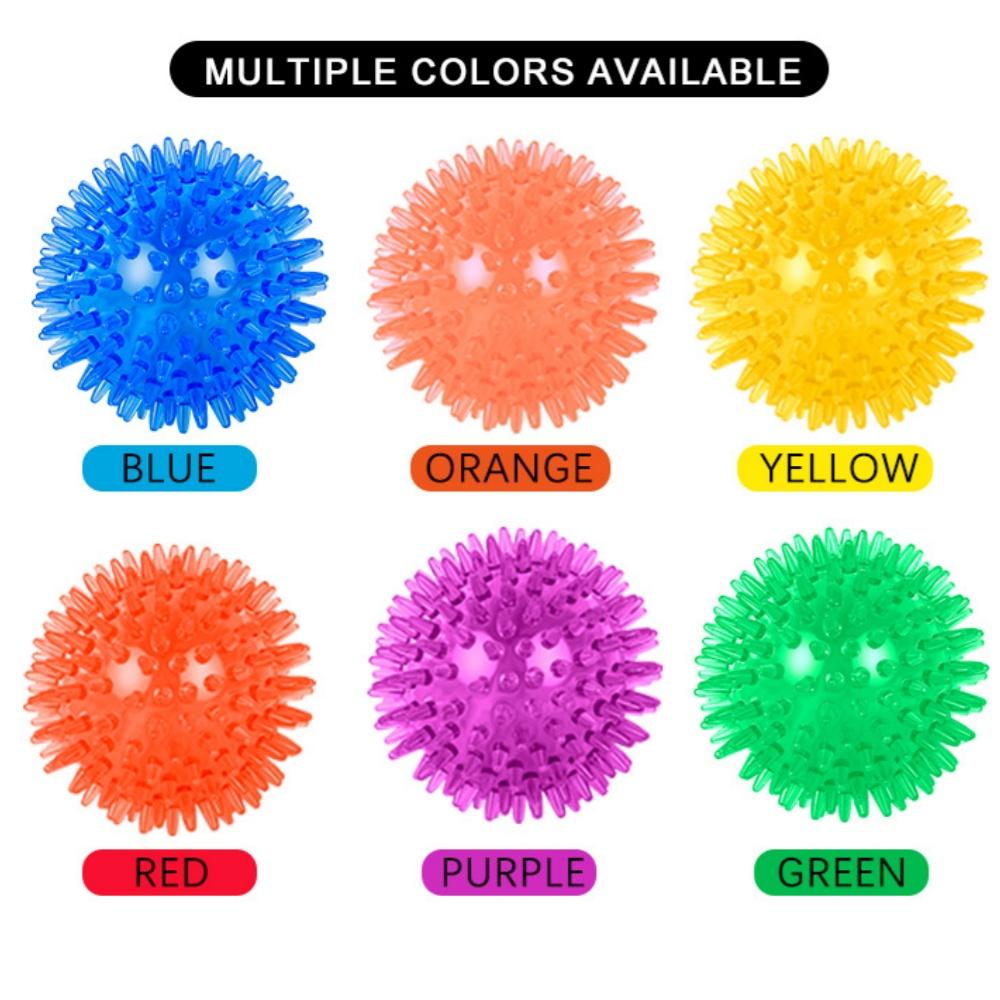 

6PCS Pet Dog Toys Cat Puppy Sounding Toy Polka Squeaky Tooth Cleaning Ball TPR Training Teeth Chewing Toy Thorn Balls S DIA 6.5CM