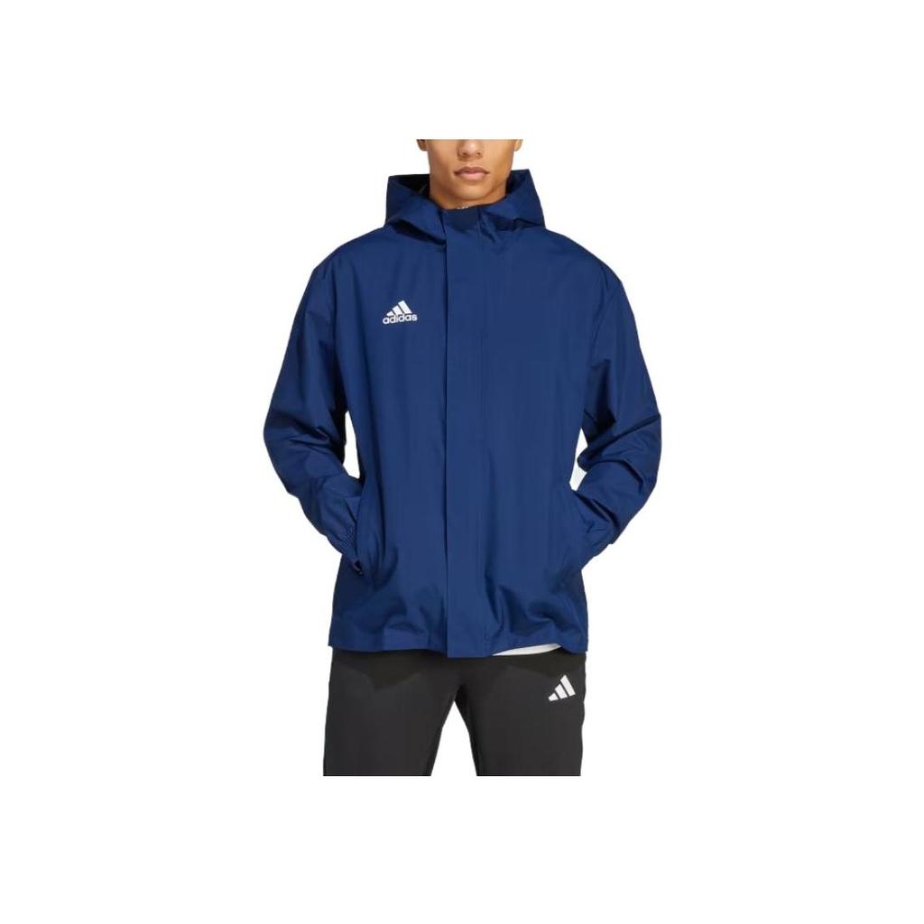 Adidas Zip-Up Hoodie Casual Sport Jacket Men Outerwear Navy-Blue IK4011