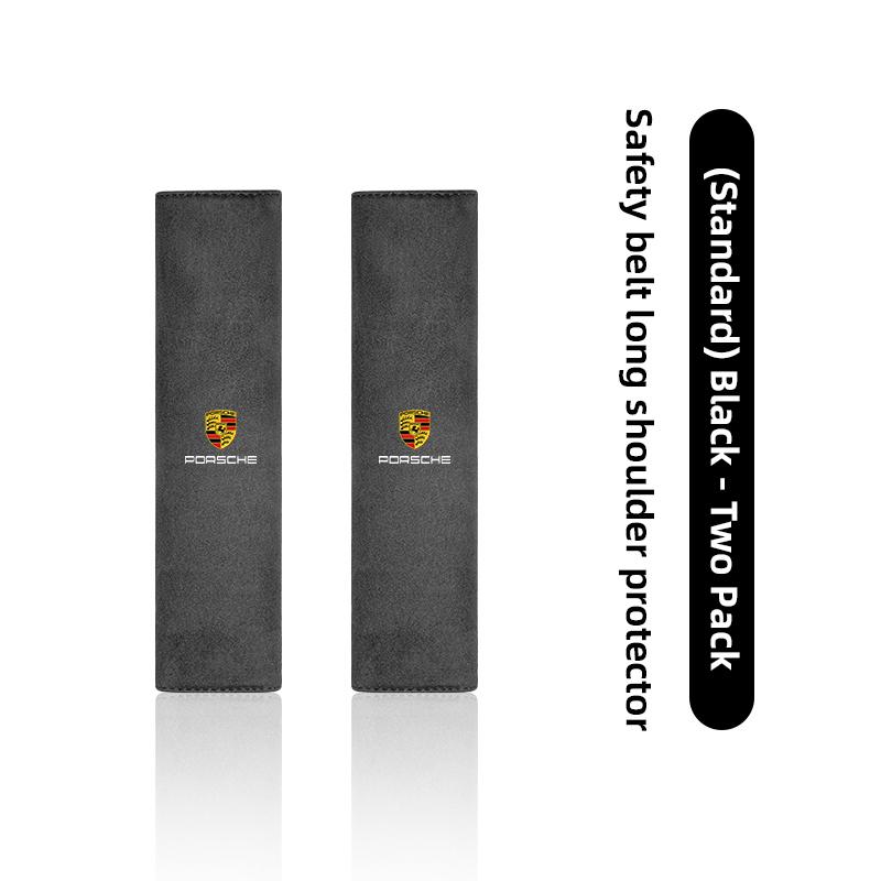 

2Pcs Car Seat Belt Cover Shoulder Pad Auto Accessories For Porsche Cayenne Panamera Macan 911 718 Taycan Boxster Cayman 918