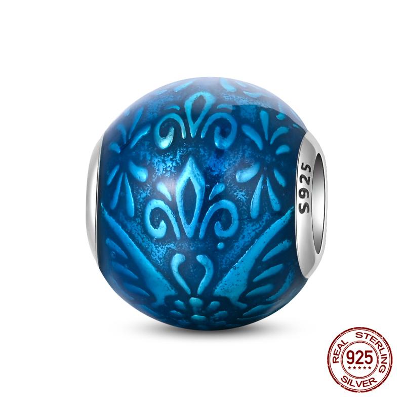 Original Charms Copper Summer Coconut Grove Holiday Charm Fits 3Mm Original Bracelet For Women Diy Jewelry Gifts New In