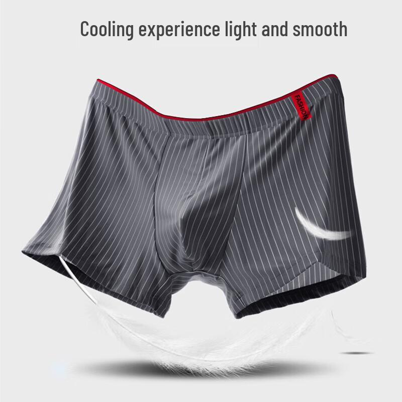 FENTENGCARE Men's Ice Silk Seamless Boxer Briefs