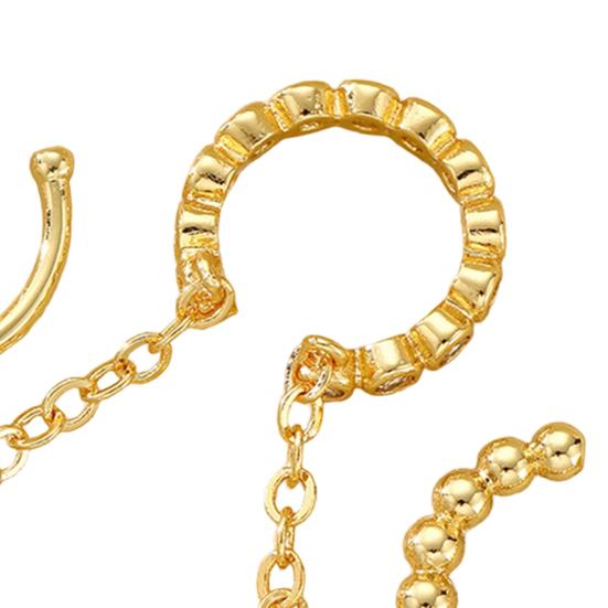 Yousheng 3Pcs Ear Cuffs for Women, Thin Chain Hanging Ear Bone Clips, Non-Pierced Ear Cuffs with Cubic Zirconia for Commuting Dating Party Travel