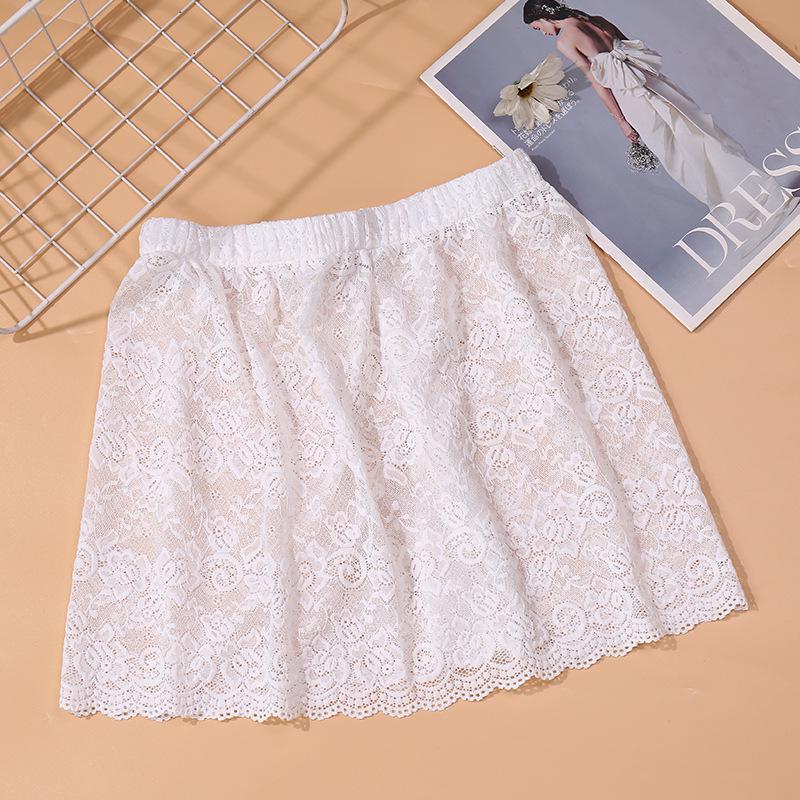 Women's Autumn/Winter Lace Hem Sweater Skirt - All-Match Inner Half-Length Skirt