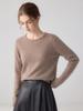 Pull en cachemire 100 % pur pour femme, coupe ample, ourlet roulé, col rond, manches longues, tricot pour l'automne et l'hiver