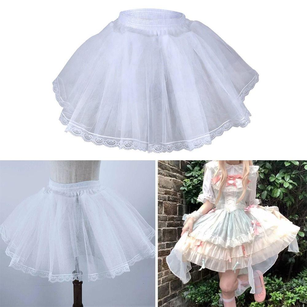 Lolita Petticoat White Crinoline Skirt Fashion Wedding Petticoats  Party Dress