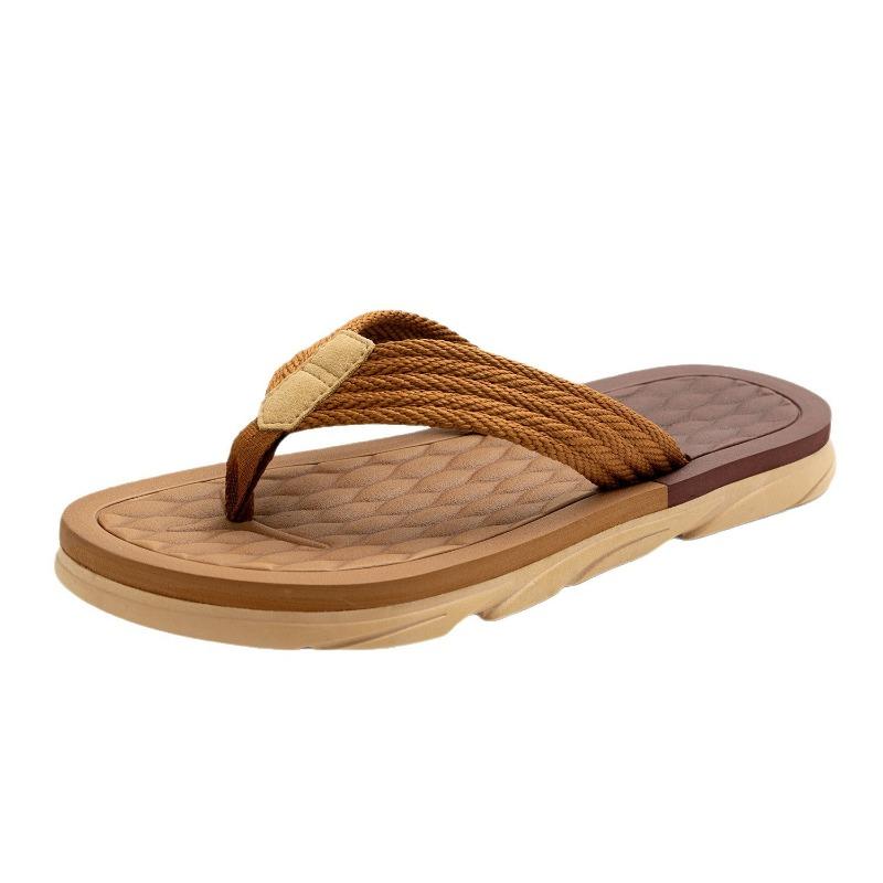 Flip-flops men's summer wear non-slip and wear-resistant pinch slippers men's casual outdoor beach sandals