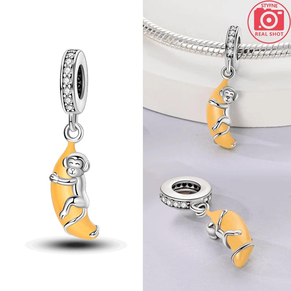 Strawberry Cherry Apple Avocado Fruit Charms Pendants Bead Fit Diybracelet Originalcopper Birthday Jewelry Fine Gift