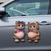 3D Pet Belly Sticker Soft Anti-Collision Sticker Cartoon Kitten/Puppy Decal with Big Belly Cute