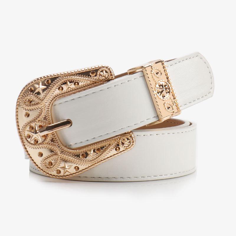Simple Sophistication Pu Leather Belt With Metal Buckle For Fashionable Outfits