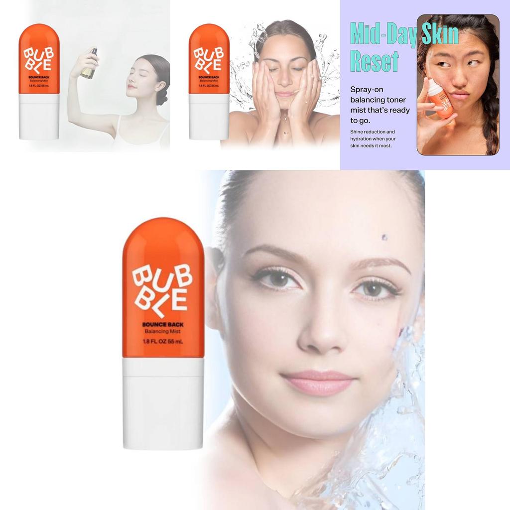Refreshing Bubble Rebound Balancing Facial Mist Hydrating Skin Toner 55ml For Radiant Glow