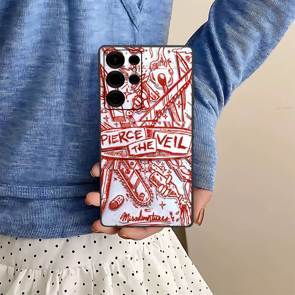 Band Pierce The Veil Band Phone Case For Samsung S 24 Fe 25 Ultra Plus 20 Lite 21 30 22 23 24 22 Ultra 5G Fundas