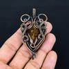 Seam Agate Pendant Gemstone Handmade Jewelry, 999 Copper Wire Wrapped Pendant, Gift For Wife Jewelry