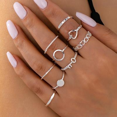 Hot-selling Geometric Ring Set Versatile Daily Clothing with Trinkets