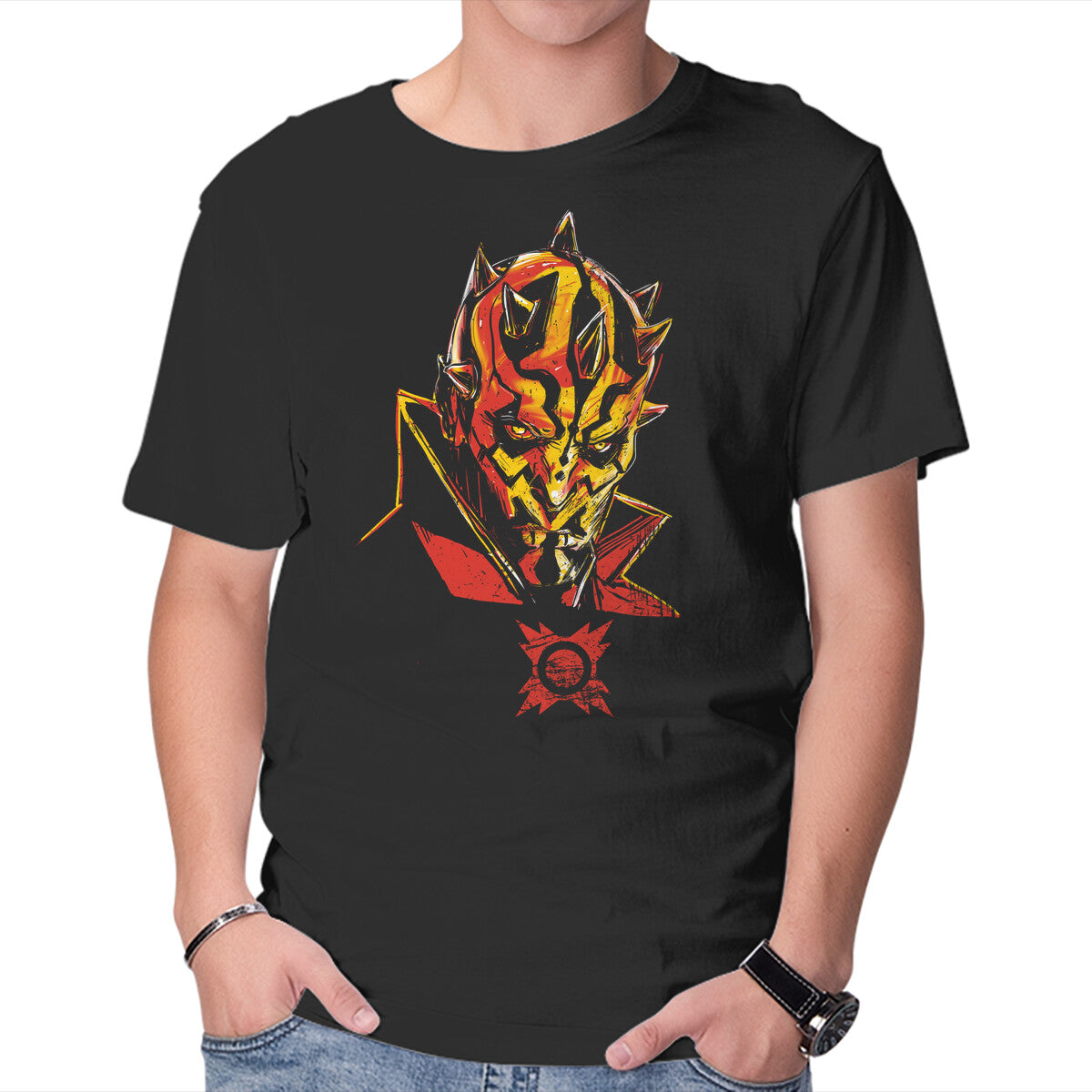 Unisex Crew Neck T-Shirt Dark Lord Graphic Short Sleeve Casual Tee M