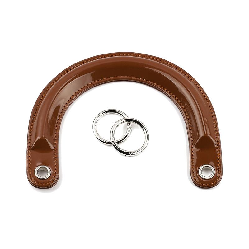 1Pc The New Product Is Suitable for Princess Diana Bag Strap, Arched Bag Strap U-shaped Handle Patent Leather Curved Pu Bag Strap