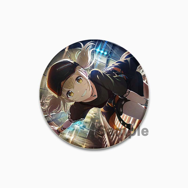 32/44/58 mm Project SEKAI Pin na batohy Kulaté plastové brože Kreativní kreslené postavičky odznak dárky