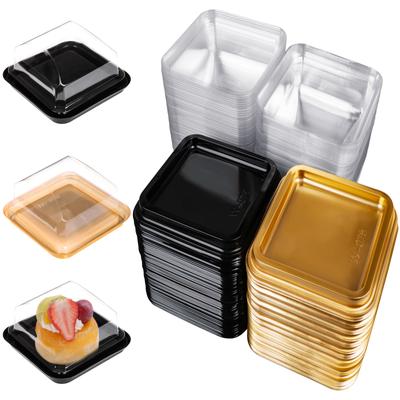 150 szt. Przezroczyste Plastikowe Mini Pudełka na Ciasto Pudełka na Muffiny Pudełka na Ciasteczka Ciasto Serowe