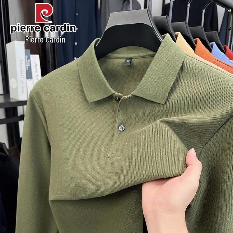 

Pierre Cardin Men s 100% Cotton Long Sleeve Polo Shirt L
