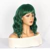 Perucă sintetică Green Short Bob Body Wave pentru femei Lolita Cosplay perucă sintetică păr natural rezistent la căldură
