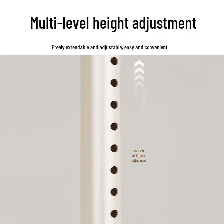 Floor-Standing Clothes Rack: Bedroom Hanger, Retractable Drying Rod, Coat & Hat Rack.