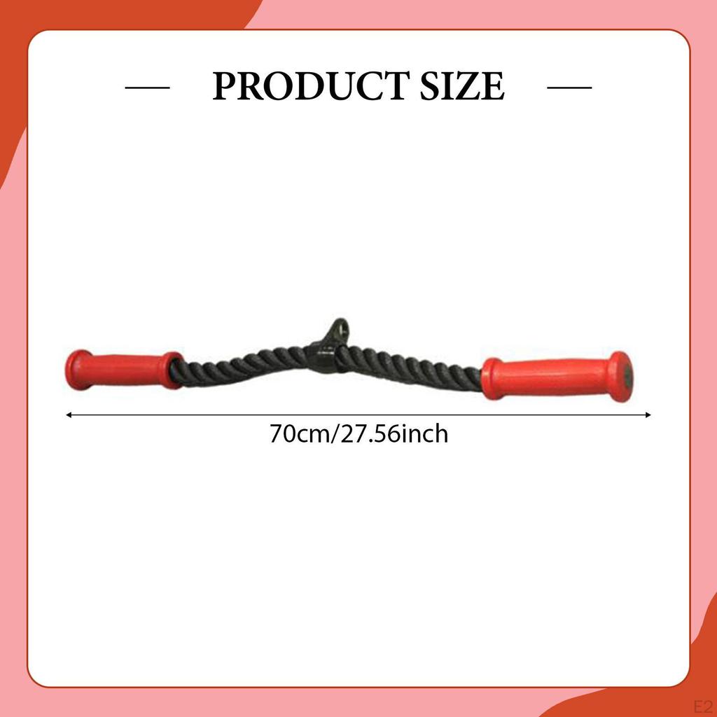 Corda de Tríceps Acessório de Cabo Acessórios para Máquina de Exercício Equipamento de Fitness com Mosquetão para