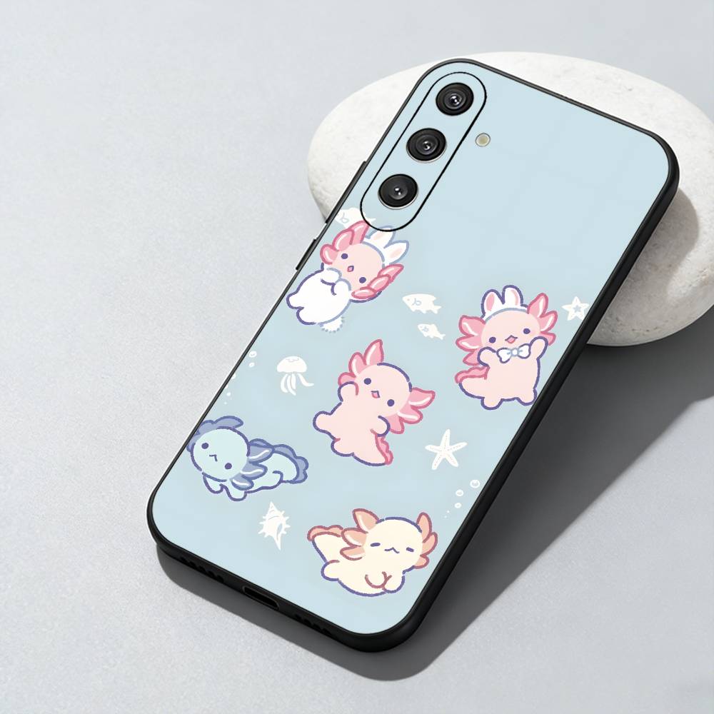 Axolotl Yura Inaho Phone Case For Samsung Galaxy A73,A72,A71,A70,A52,A51 Others Soft Black Cover
