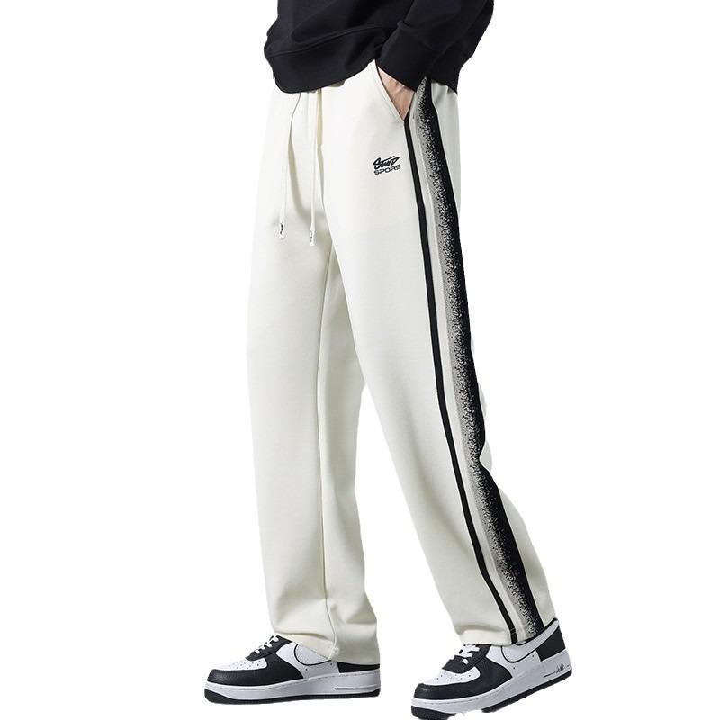 Pants Men's Spring and Autumn New Versatile Loose Sweatpants Straight Wide Leg Sweatpants Casual Sports Youth Pants
