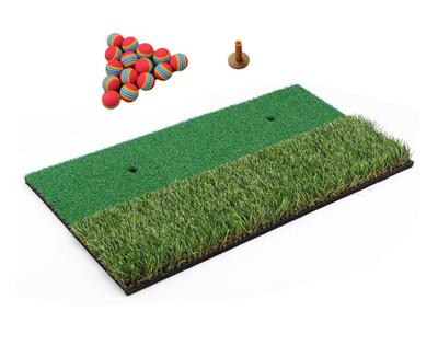 Tapete de prática de golfe com 30 uretano para casa e golfe de relva artificial interior 30 x 60 cm bolas, prática, tapete, (dois tons)