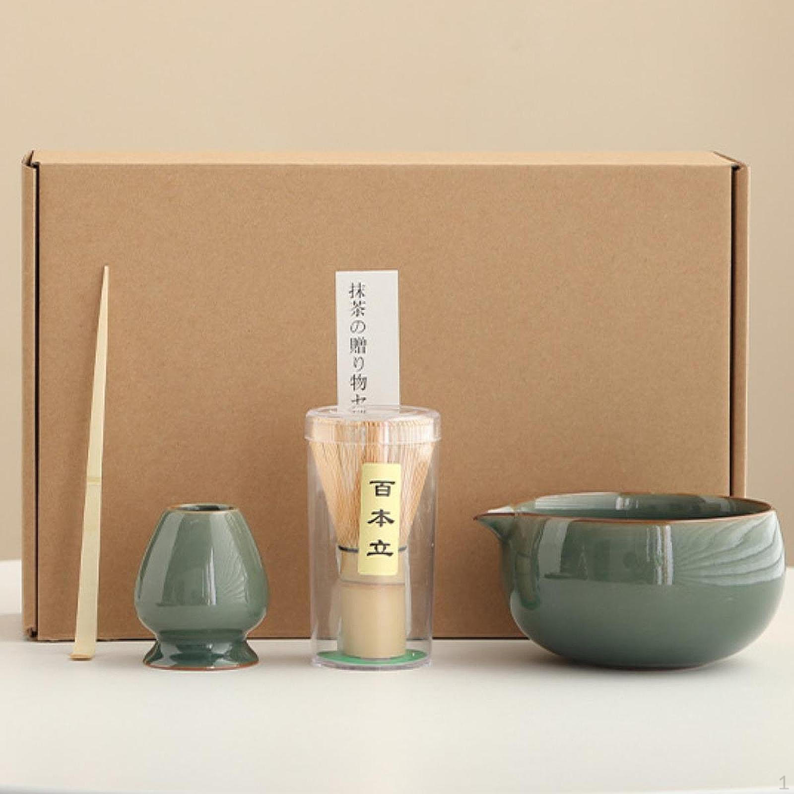 

Японський набір матча, бамбуковий віночок і тримач. Новинка, повний комплект, ручна робота, миска для матчі для кухні Style D