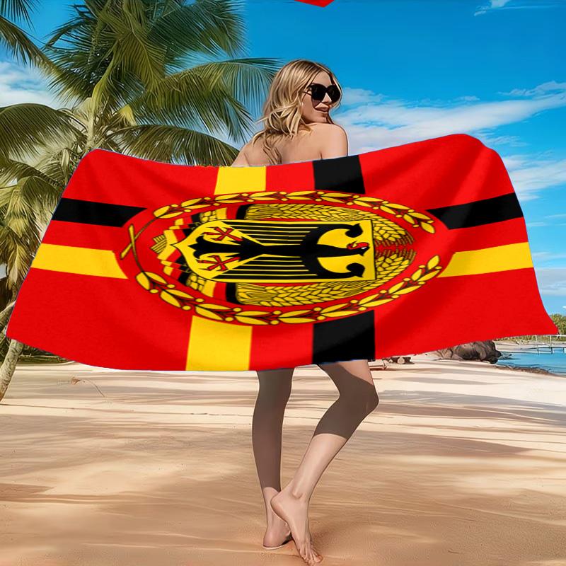 Asciugamano da Spiaggia con Emblema dell'Aquila della Germania, Asciugatura Rapida, Facile da Curare, Adatto Sia per il Fitness che per le Vacanze al Mare, Essenziale per lo Sport