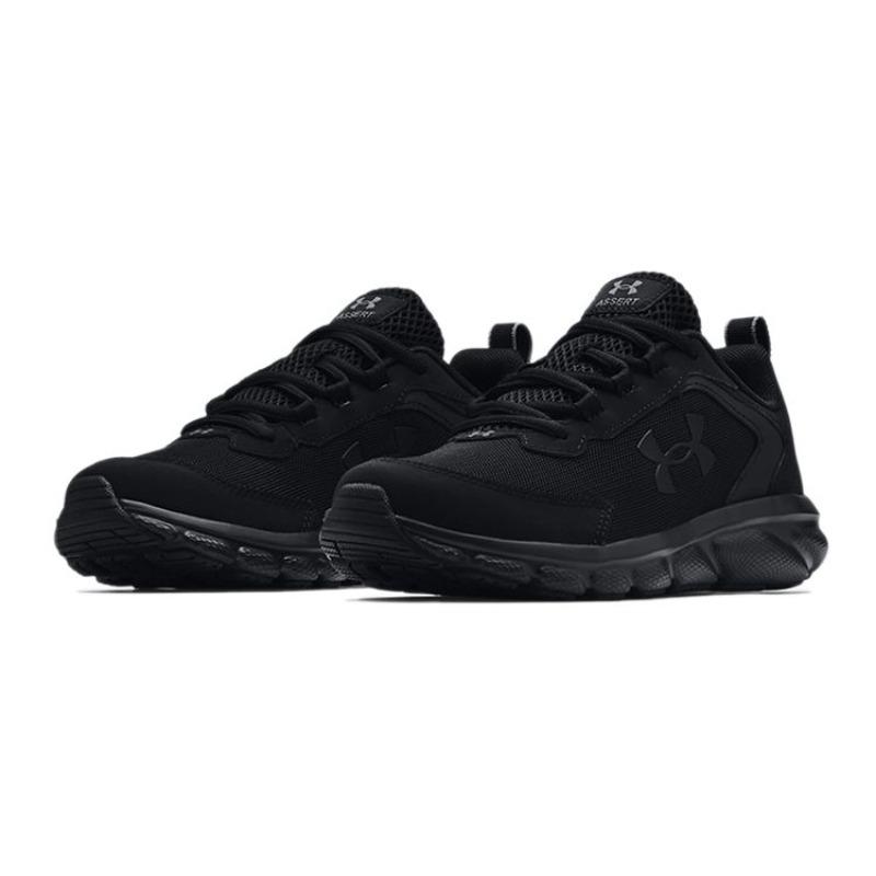 Under Armour Assert 9 Low Top Casual Running Shoes Big Kids Solid Black 3024633-002