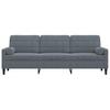 3 Seater Sofa with Decorative Cushions Dark Grey 210 Cm Velvet