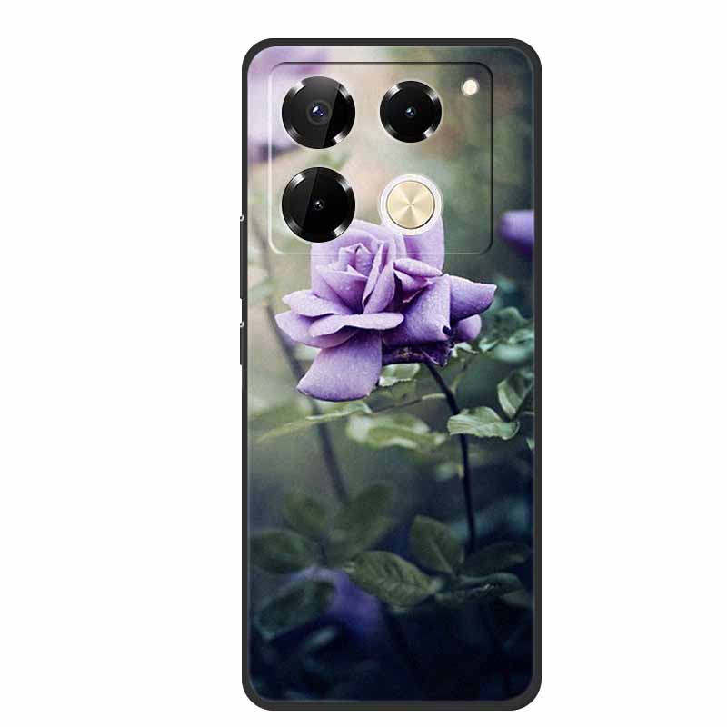 For Infinix Note 40 Pro 5G Case TPU Soft Silicone Cover Phone Cases for Infinix Note 40 40pro 4G Flowers Lovely Coque Fundas