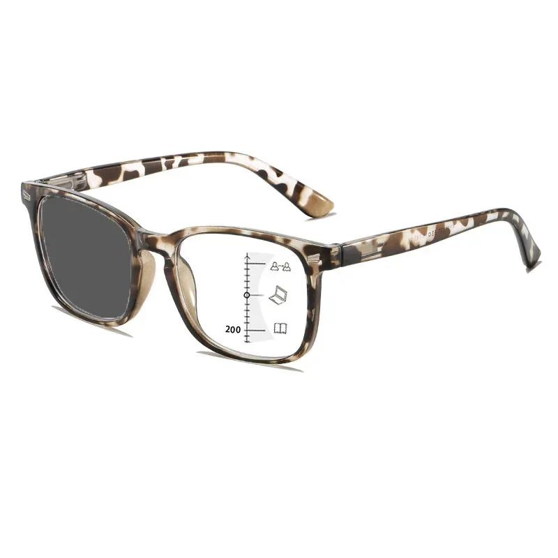 

Photochromic Progressive Multifocal Presbyopia Eyeglasses Luxury Fashionable Ladies Male Hyperopia Glasses Near and Far Sight Eyewear 1.0