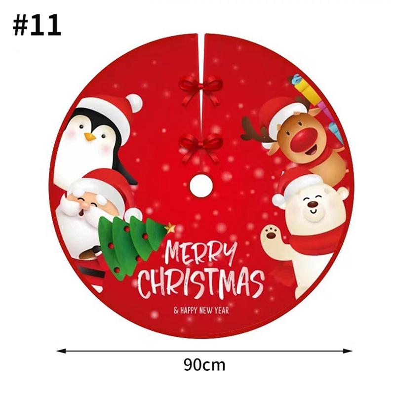 40-90cm Christmas Tree Skirt White Snowflake Xmas Tree Skirt Christmas Tree Decorative Base Carpet New Year Navidad Party Decor