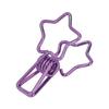 100pcs Star Binder Clips Cute Cartoon Hollow Strong Clamping Force Sturdy Metal Paper Clamps for Office Account Tickets