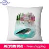 Cartoon Whale Printed Pillowcase Nordic Marine Cushion Decorative Home Decor Sofa Throw Decoration