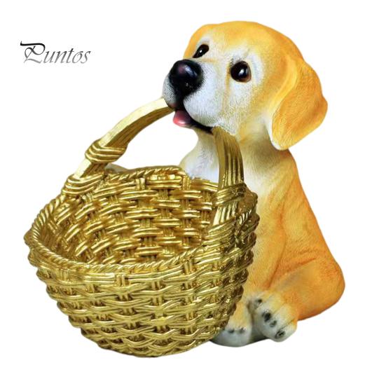 

Лоток для ключей в виде щенка, мини-корзина для хранения из смолы, миска для хранения украшений для собак, держатель ключей для прихожей, стола, домашнего офиса, декора жёлтый