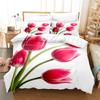 Tulip Quilt Cover 220x240 Duvet Cover Set Double bed 200x200cm 3D Flower King Bedding Sets Twin Size 3PCS 2PCS Single 140x210