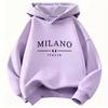 Modna Milano Włochy Nadruk z Literami Zabawna Bluza Dziecięca Y2k Bluza Dziecięca Bluzy Casual dla Chłopców Dziewcząt Ubrania