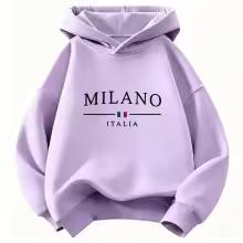 Modna Milano Włochy Nadruk z Literami Zabawna Bluza Dziecięca Y2k Bluza Dziecięca Bluzy Casual dla Chłopców Dziewcząt Ubrania